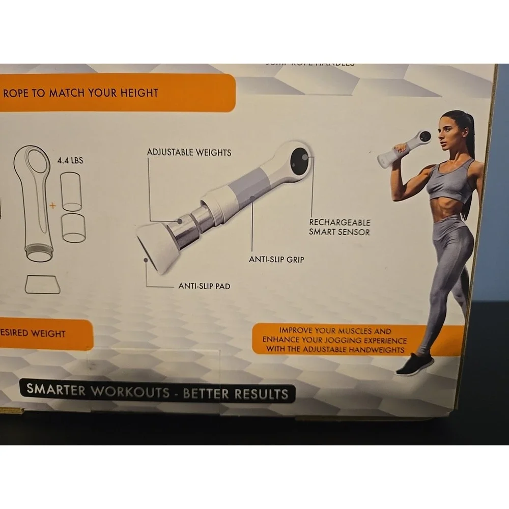 Motag‎ SMRT Fitness Handweights and Jump Rope Workout Kit Bluetooth New In Box